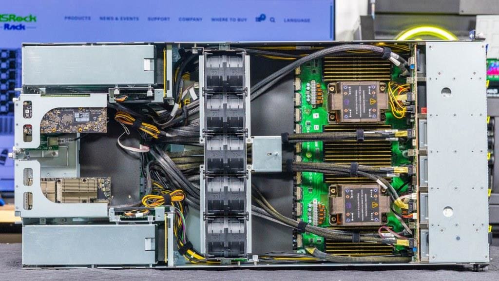 ASRock Rack 8U8X-GNR2 SYN B200 на основе NVIDIA HGX B200 с 8 GPU