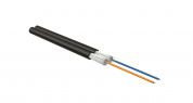 Hyperline FO-D3-IN-9S-2-HFLTx-BK Кабель волоконно-оптический 9/125 (SMF-28 Ultra) одномодовый, 2 волокна, duplex, zip-cord, плотное буферное покрытие (tight buffer) 3.0 мм, для внутренней прокладки, HFLTx, –40°C – +70°C, черный