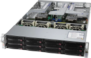 Сервер Supermicro SYS-620U-TNR / 2x Gold 6330 / 4x Samsung DDR4 64GB LRDIMM 3200 / 2x PM9A3, 3.84TB, M.2 22110, PCIe 4.0 x4, NVMe / 6x HDD Seagate SAS 10Tb Exos 7E10 12Gb/s 7200 rpm / Broadcom 9560-8I SGL PCIe 4.0 x8 LP + CacheVault Power Module / R-Link 