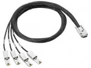 Кабель HPE StoreEver Mini-SAS High Density to 4-lane Mini-SAS External Fanout 2m Cable (K2R09A)