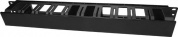 Hyperline CM-1U-D66-PL-COV Кабельный организатор пластиковый с крышкой, глубина 66 мм, широкие вводы, 19, 1U