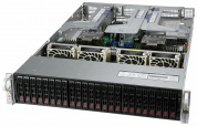 Сервер Supermicro Ultra SuperServer SYS-220U-TNR без процессора/без ОЗУ/без накопителей/количество отсеков 2.5" hot swap: 24/1 x 1600 Вт/LAN 10 Гбит/c