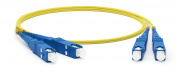 Hyperline FC-D2-9-SC/UR-SC/UR-H-0.5M-LSZH-YL Патч-корд волоконно-оптический (шнур) SM 9/125 (OS2), SC/UPC-SC/UPC, 2.0 мм, duplex, LSZH, 0.5 м