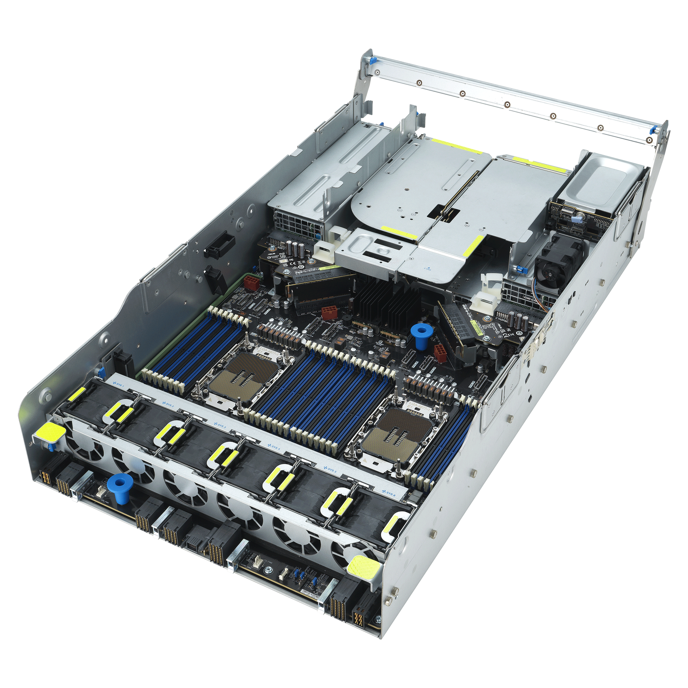 Сервер ASUS ESC N8-E11V / 7U / 2x Xeon Platinum 8462Y+ / 3TB DDR5 / 10x NVMe / 8x NVIDIA H200 141GB / 8x Mellanox 400G / BlueField-3 / 6x3000W Titanium