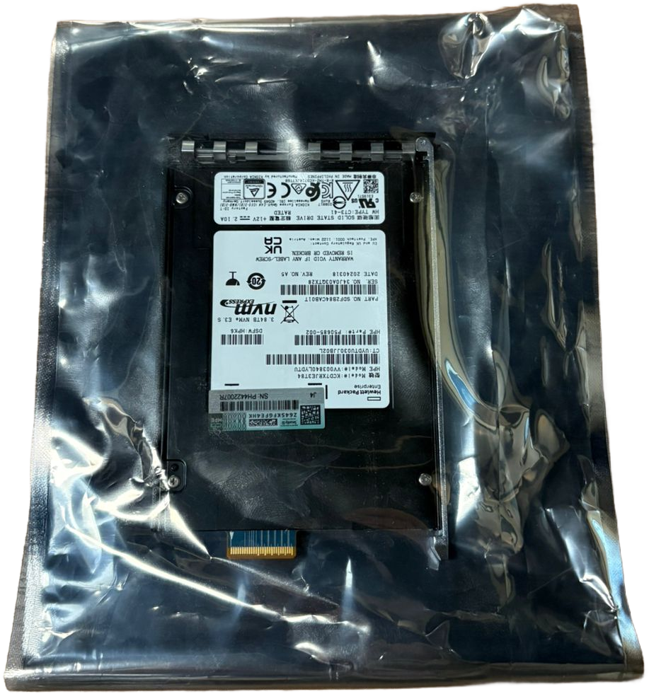 SSD накопитель HPE 3.84TB NVMe Gen5 Mainstream Performance Read Intensive E3S EC1 EDSFF CD7 SSD P56586-B21