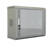 Hyperline TWS-1525-GP-RAL7035 Шкаф настенный 19-дюймовый (19), 15U, 740х600х250, со стеклянной дверью, несъемные боковые панели, цвет серый (RAL 7035) (собранный)
