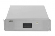 Hyperline TDR3-3U-460-RAL7035 Полка (ящик) для документов с замком, 3U, 133х483х460мм (ВхШхГ), цвет серый (RAL 7035)