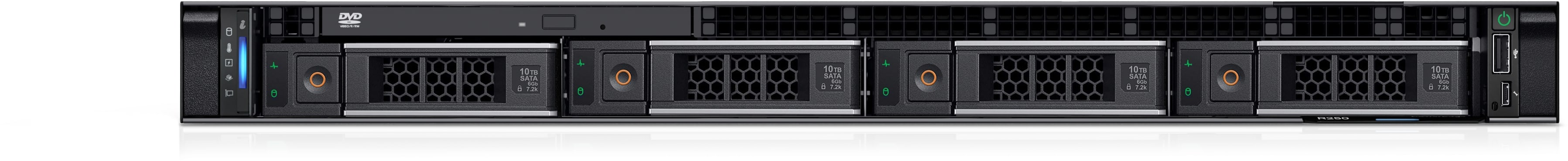 PowerEdge R250 (up to 4x3.5"), Intel Xeon E-2314, 16GB UDIMM 3200MT/s, 2TB Hard Drive SATA 6Gbps 7.2K 512n 3.5in Cabled, iDRAC9  Express 15G, Rails, PERC H355 Adapter, Motherboard with Broadcom 5720 Dual Port 1Gb On-Board LOM, TPM 2.0 V3, 450W, Rails