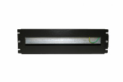 Hyperline BPB19-PS-3U-RAL9005 Панель с DIN-рейкой с регулируемой глубиной установки, 19, 3U, 22 места, цвет черный (RAL 9005)