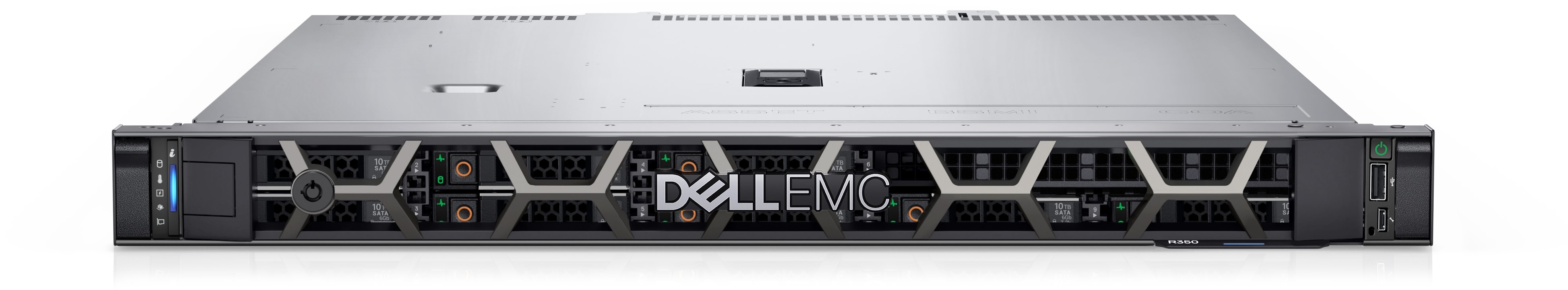 Dell PowerEdge R350 8B (8x2.5") no ( CPU, Mem, HDDs, PSU) iDRAC9 Express 15G, PERC H355, Broadcom 5720 Dual Port 1Gb On-Board LOM, TPM 2.0 V3, Bezel, Rails