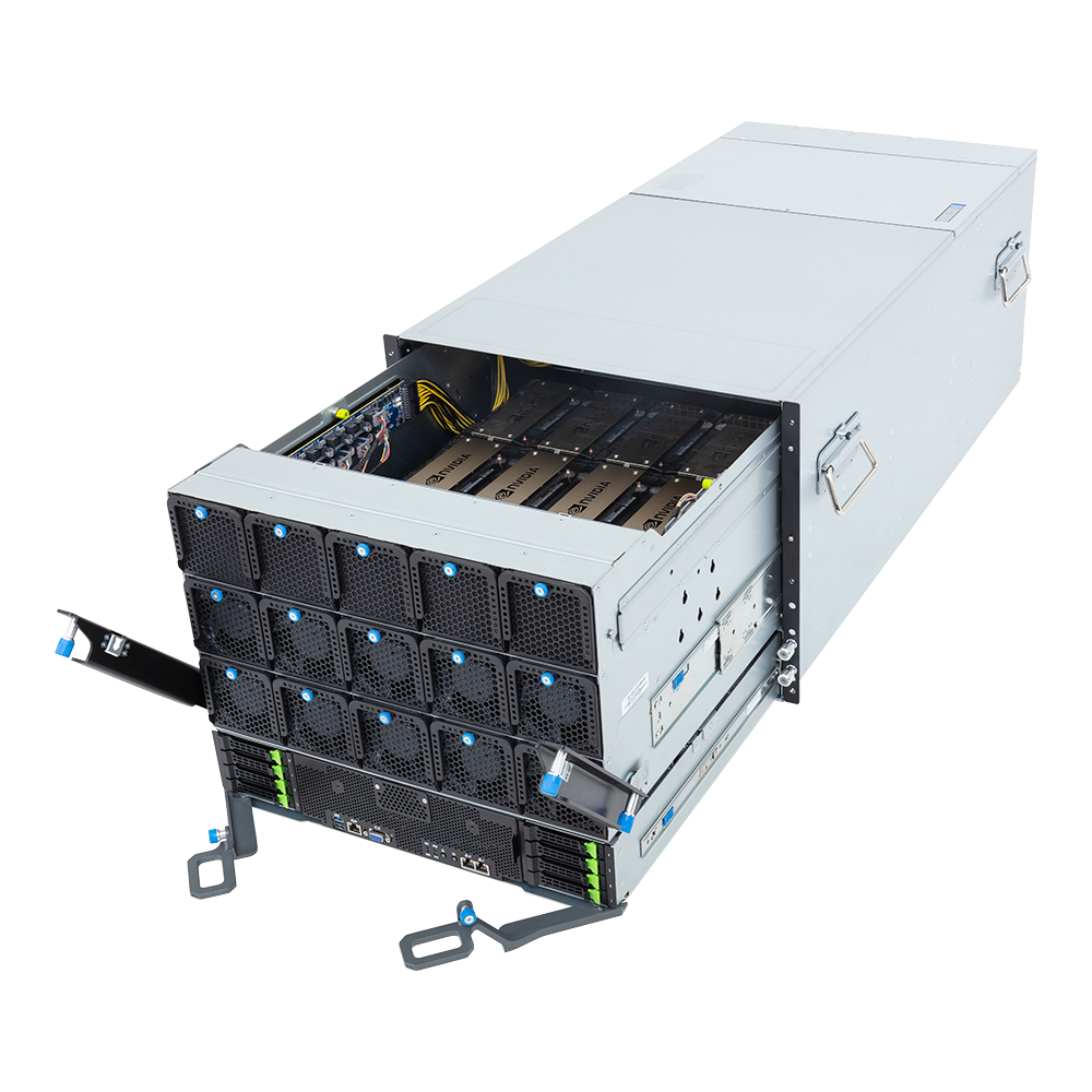 GPU‑сервер GIGABYTE с 8 ускорителями NVIDIA H200 (PCIe)