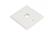 Лицевая панель Hyperline FP-E-2-WH, 86x86мм, для 2-х вставок Keystone Jack, европейский стандарт