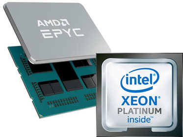 Intel® Xeon® Platinum или AMD EPYC™ серии 7003
