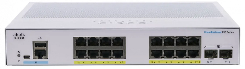 Коммутатор Cisco Business 250 Series CBS250-16P-2G