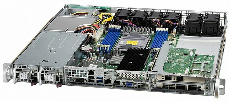 Сервер Supermicro SuperServer SYS-110P-FDWTR без процессора/без ОЗУ/без накопителей/1 x 600 Вт/LAN 10 Гбит/c