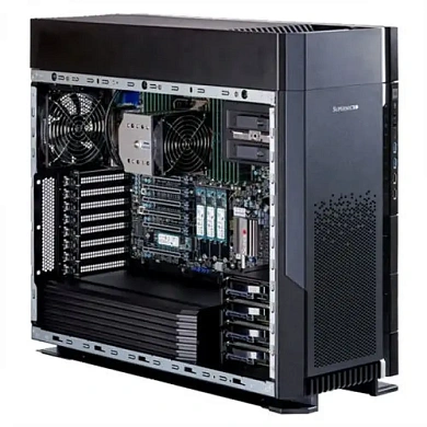Сервер Supermicro SuperWorkstation Full Tower 551A-T 1x10Gbe, 1x1Gbe / 6x PCIex5-16 / 4x M.2 / 1x 2000W / GPU bracket / Xeon W5-3425 / Hynix DDR5 16GB RDIMM 4800Mbps ECC Registered / PNY NVIDIA Video Card GeForce RTX 4090 XLR8 Gaming VERTO EPIC-X 24GB GDD