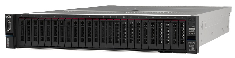 Сервер Lenovo ThinkSystem SR665 V3 (2х AMD EPYC 9474F, 8х128GB TruDDR5 5600MHz, 4х3.2TB U.2 PCIe 5.0 NVMe SSD, 2х960GB 7mm Read Intensive SATA SSD, ThinkSystem RAID 940-8i 4GB Flash (U.3), RAID 5350-8i for M.2/7mm SATA Boot, 2х Broadcom 57508 100GbE