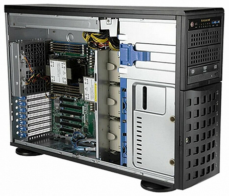 Платформа системного блока Supermicro SYS-740P-TR Tower/4U, X12DPi-N6, CSE-745BTS-R1K23BP, 2xLGA 4189, 8x3.5