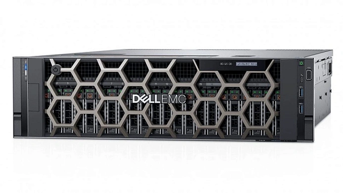 Сервер Dell PowerEdge R940 (up to 8x2.5″ HDD/SSD) rack 3U / iDRAC9 Enterprise / Rails / Bezel / 3Y WR / 4 x Intel Xeon Gold 6254 (3.1GHz, 18C, 10.4GT/s, 24.75MB, 200W) / 32 x 64GB ECC RDIMM 2933МHz / 2 x 480GB SSD SATA Mix Use 6Gbps 2.5" Hot plug / 1 x PE