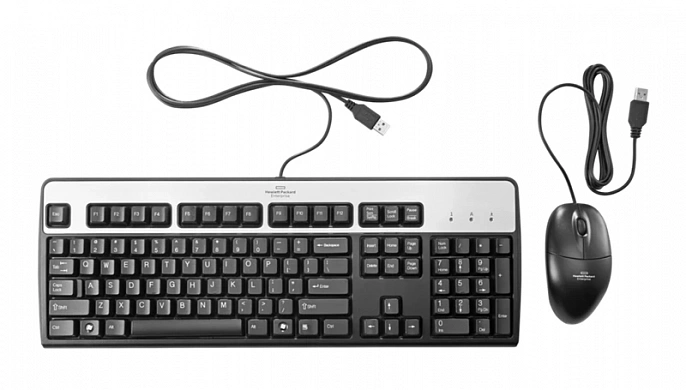 Комплект клавиатура/мышь HPE USB KR Keyboard/Mouse Kit (672097-KD3)