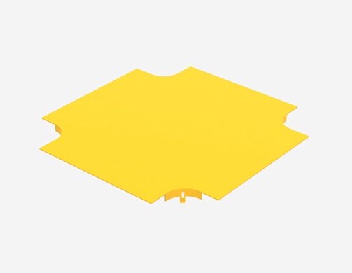 Hyperline FBTR-240-CRS Ответвитель крестообразный пластиковый оптического лотка 240мм (c 16 винтами M5)