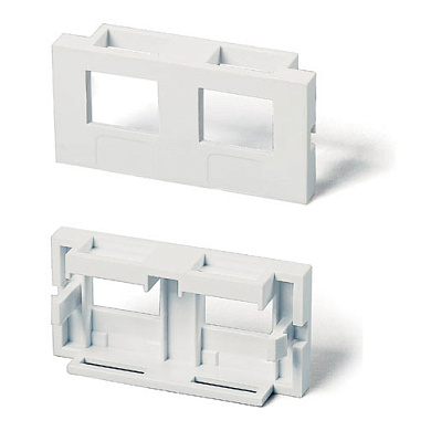 Вставка Hyperline SIP-SBB2-2-WH, 25x50 для 2-х Keystone Jack