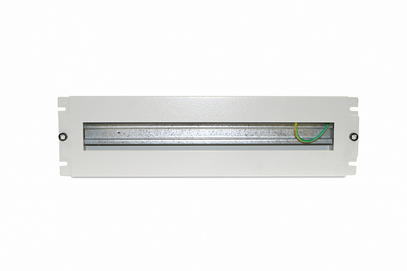 Hyperline BPB19-PS-3U-RAL7035 Панель с DIN-рейкой с регулируемой глубиной установки, 19, 3U, 22 места, цвет серый (RAL 7035)