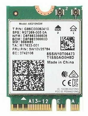 Плата сетевого контроллера Intel Wi-Fi 6E AX210