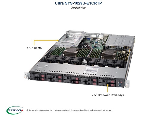 Сервер Supermicro SuperServer 1029U-E1CRTP