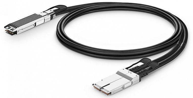 Кабель FS OSFP-800G-2QPC005, 800G OSFP до 2 x 400G QSFP112, пассивный медный разводной кабель, 0,5 м