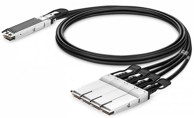 Кабель FS OSFP-800G-4QPC005, 800G NDR OSFP до 4 x 200G QSFP112, пассивный медный разводной кабель, 0,5 м