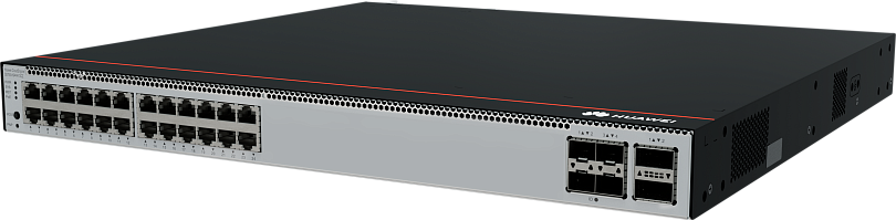 Коммутатор Huawei CloudEngine S5755-H24U4Y2CZ 24x 10/100/1000Base-T / 4x 25G SFP28 / 2x 100G QSFP28 / 1x слот расширения / PoE++ / 2x 1000W AC & 240V DC Power Module (Back to Front, Power panel side exhaust) / S57XX-H Series Basic SW, Per Device