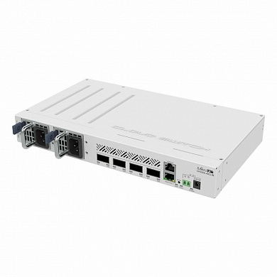 Коммутатор Mikrotik CRS504-4XQ-IN, 1x10Base-T/100Base-TX, 4xQSFP28, Switching capacity 800 Gbps (CRS504-4XQ-IN)