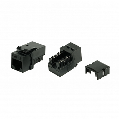 Hyperline KJ9-8P8C-C5e-90-BK Вставка Keystone Jack RJ-45(8P8C), категория 5e, черная