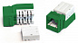 Hyperline KJNE-8P8C-C6A-90-GN Вставка Keystone Jack RJ-45(8P8C), категория 6A, 110 IDC, заделка с помощью NE-TOOL, зеленая