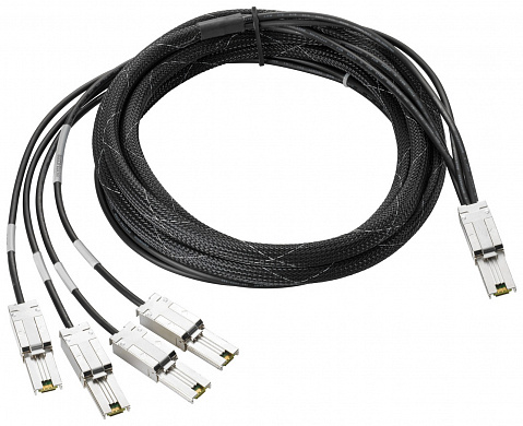 Кабель HPE StoreEver 4m External Mini-SAS to 4x1 Mini-SAS Cable (AN976A)