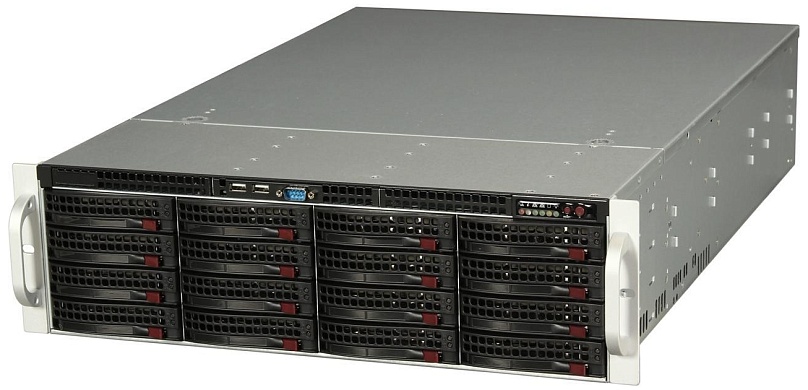 Сервер SuperMicro CSE-836BE1C-R1K23B / 2 x Intel Xeon Silver 4309Y 2.8/3.6GHz 8C/16T / 8 x 32GB DDR4-3200 RDIMM ECC Reg / 1 x Broadcom LSI MegaRAID SAS 9361-8i 2GB Cache / 16 x Toshiba 16TB SATA 7200rpm / 2 x DC1000B 480GB NVMe SSD / 1 x LR-Link LREC9812B