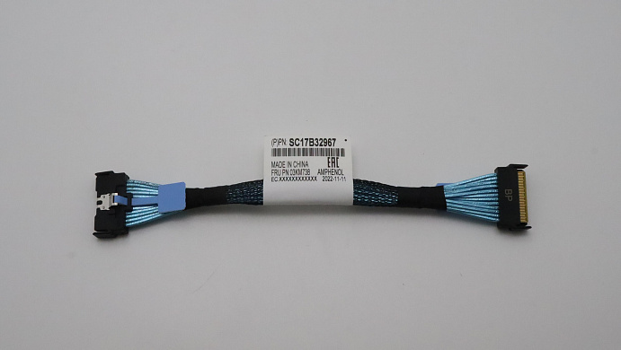 Кабель Lenovo Cable, Internal,PCIe Gen4 cable, MCIOx8-MCIOx8, 160mm (03KM738)