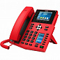 X5U-R телефон IP Fanvil IP телефон 16 линий, цветной экран 3.5" + доп. цветной экран 2.4", HD, Opus, 10/100/1000 мбит/с, USB, Bluetooth, PoE, красный