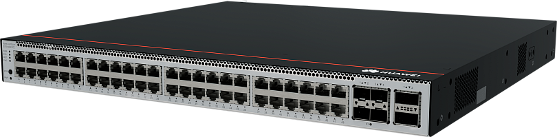 Коммутатор Huawei S5755-H48U4Y2CZ 48x10/100/1000BASE-T, 4x25G SFP28, 2x100G QSFP28, 1x expansion slot, PoE++, no power module / 2x 1000W AC&240V DC power module, back to front, power panel side exhaust