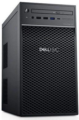 Сервер Dell PowerEdge T40 (Up to 3x3.5") Intel Xeon E-2224G Processor (3.5GHz, 8M Cache,4C/4T,Turbo,71W,TPM 4 DIMMS), 1x8GB UDIMM, 1x1TB 7.2K RPM 512e Entry SATA 3.5" Cabled Hard Drive, Intel I219-LM Gigabit Ethernet LAN 10/100/1000 onboard, Power Supply 