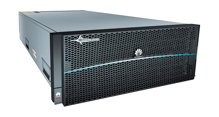 Система хранения данных (СХД) Huawei OceanStor Dorado 8000 V6 Controller Enclosure(4U,Four Ctrl,NVMe,AC\240V HVDC,1TB Cache,SPE74C0400) / 4x 4 ports SmartIO I/O module(SFP28,32Gb FC) / 2x 2 ports 100Gb RDMA I/O module(QSFP28,for Back-End) / 36x 7.68TB SSD