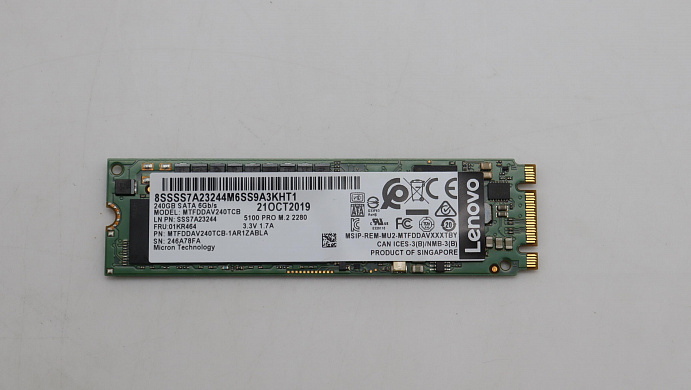 SSD-накопитель Lenovo ThinkSystem 240GB SATA Boot M.2 SSD (PLP) (01KR464)