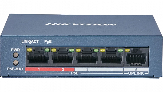 Коммутатор Hikvision DS-3E0105P-E/M(B)