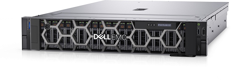 Сервер Dell PowerEdge R750 12B ST2 (up to 12x3.5",Riser Config 1,6x8,2x16 slots) no ( CPU, Mem, HDDs, PSU, OCP) PERC H755, iDRAC9 Enterprise 15G, TPM 2.0, LCD Bezel, Rails+Arm
