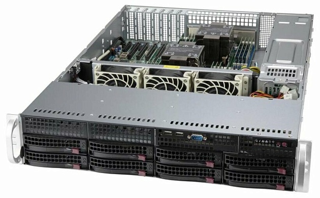 Сервер Supermicro SYS-620P-TR / 2x Intel Xeon Gold 5315Y 8C 140W 3.2GHz / 4x 64GB DDR4 RDIMM 3200MT/s / 2x 960GB Samsung PM883 SATA SSD / 4x 4TB Seagate SATA HDD 3.5" / MegaRAID SAS 9361-8i + BBU / Windows Server 2022 Standard 16-core / 2x 1100W Power Sup