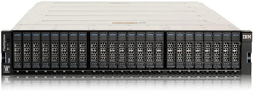 Система хранения IBM FlashSystem 7300 (up to 24x2.5" NVMe Control Enclosure, 768 GB Cache upgrade, 2x 240 GB M.2 Boot drive Pair, 4x 32 Gb FC LW SFP Transceivers (Pair), 8x 5m OM3 Fiber Cable, 32 Gb FC 4 Port Adapter Cards (Pair))