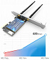 Cетевая карта MyPads PCIE WI-FI для настольного компьютера Bluetooth 4.0 Беспроводной модуль EDUP 600Мбит/с 2.4GHz/5GHz
