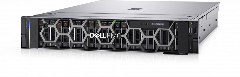 Сервер Dell PowerEdge R750 - 2x Intel Xeon Gold 5317, 64GB DDR4, 960GB SSD SAS 3.5", PERC H755, Broadcom 10GbE, iDRAC Enterprise, RPS 800W, Sliding Rails, LCD Bezel, 12x3.5" Hot Swap.