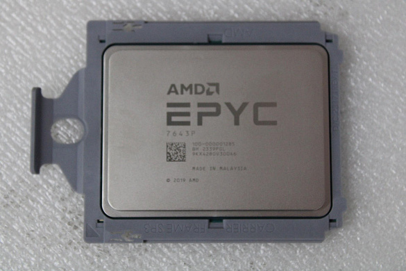 Процессор AMD EPYC SP3 MILAN 7643P 48C/225W/2.3G/256M/1P, SKT_SP3, XGMI2 18GT/s, DDR4-3200, PCIe4 16GT/s, 64 Bit Microprocessor (03LC163)